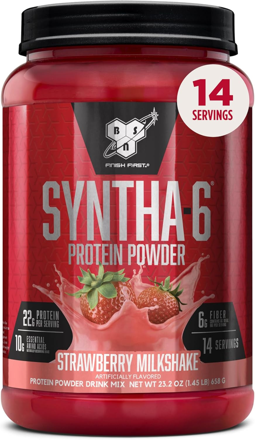 SYNTHA-6 Whey Protein Powder, Micellar Casein, Milk Protein Isolate Powder, Vanilla Ice Cream, 5 Pounds, 48 Servings (Pack of 1) - Package May Vary