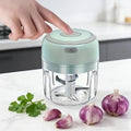 Portable Mini Multifunctional Electric Food Chopper, Single Speed Mincer for Veg, Tomato, Ginger Paste, Button Activated Mini Blender, Compact Kitchen Gadget for Baby Food, Seasoning & Daily Home Ingredient Prep for Small Family Home Cooking Daily Use