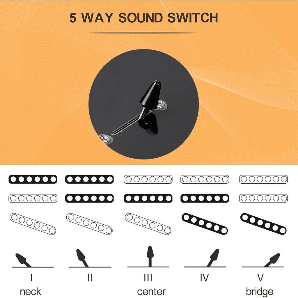 GLARRY Full Size Electric Guitar for Music Lover Beginner with 20W Amp and Accessories Pack Guitar Bag