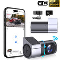 Wired Wifi Dash Cam 1080P HD ，Comes with a Free 32GB TF Card 360° Rotatable Mini Car Camera with Night Vision, Loop Recording, 24H Parking Monitor Dvr Card Storage