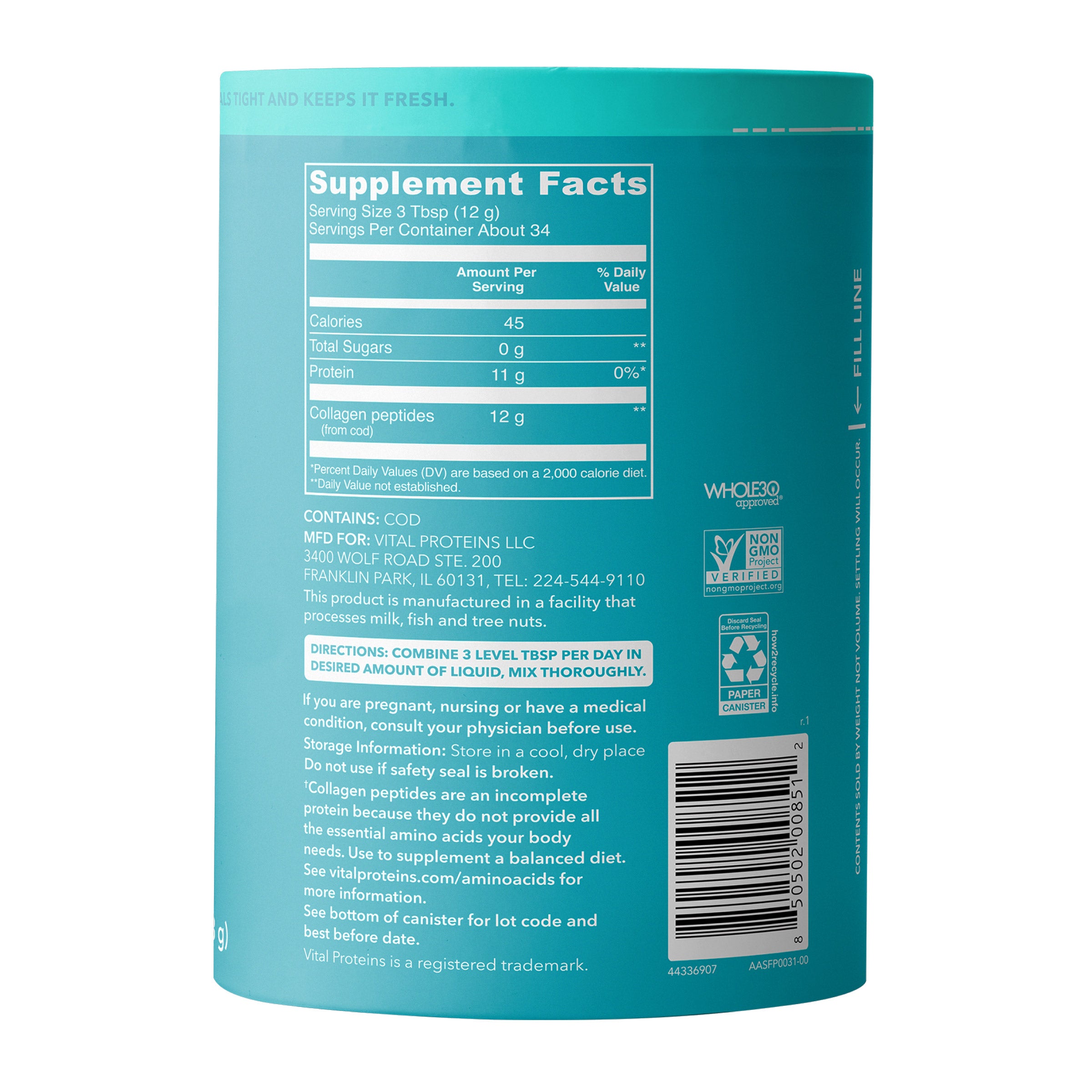 Vital Proteins Marine Collagen, Unflavored, 14.5 Oz