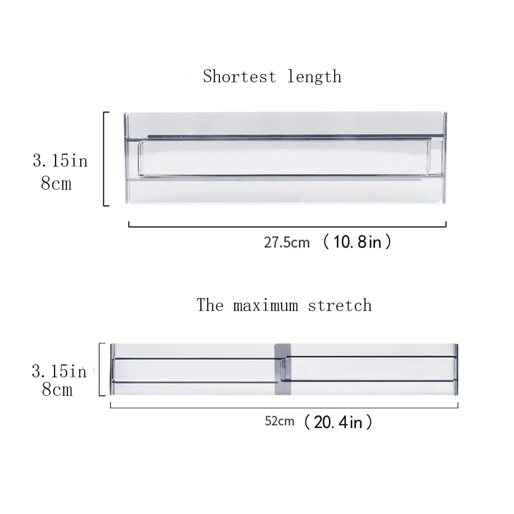 1/4/6Pcs Drawer Dividers Organizers Adjustable Clear Plastic Drawers Separators for Clothing, Kitchen Utensils and Makeup Office