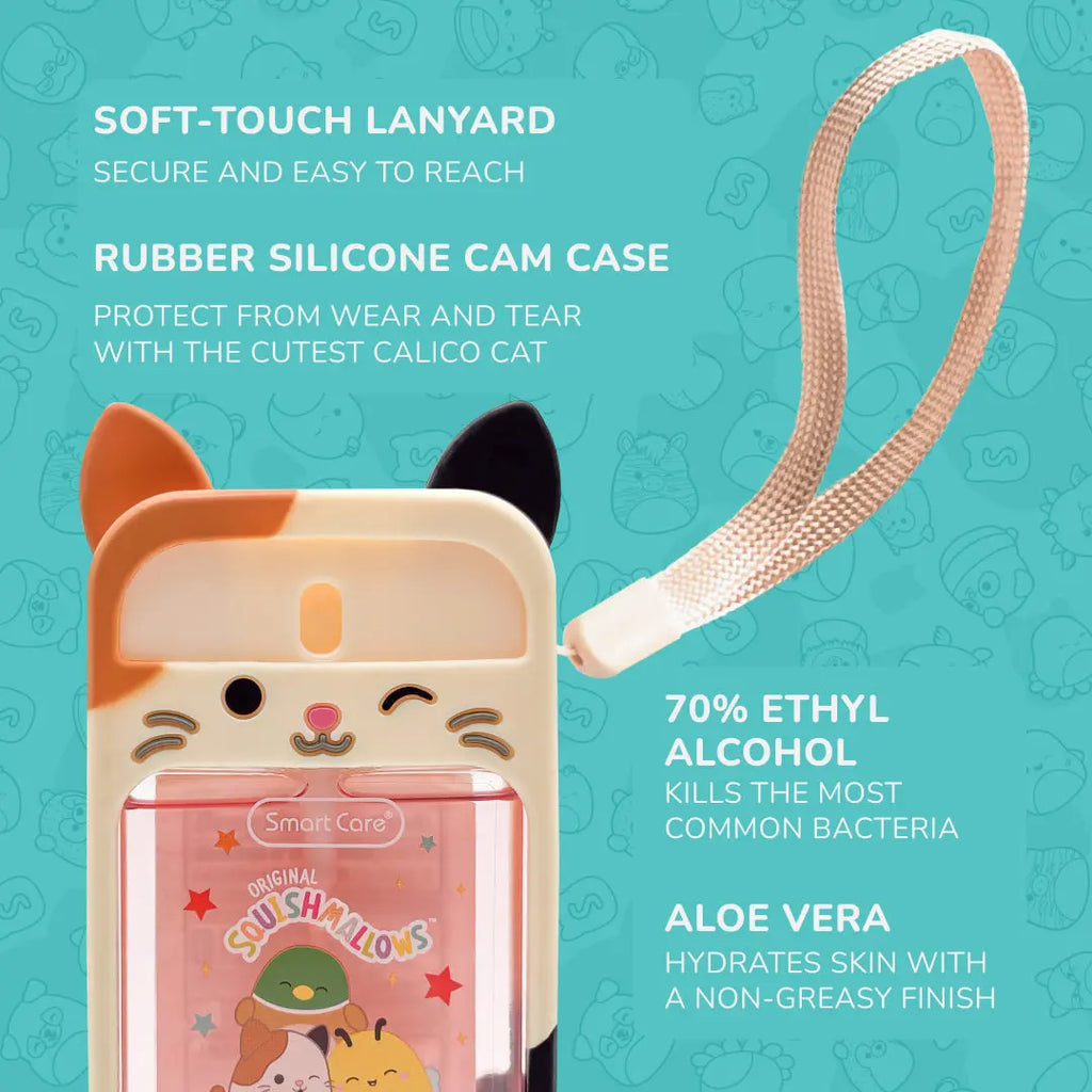 Smart Care Squishmallows Hand Sanitizer Sprays with Case and Wristlet, 1.69Oz, Quick-Drying and Non-Sticky, Kills 99% of Germs, Assorted Scents