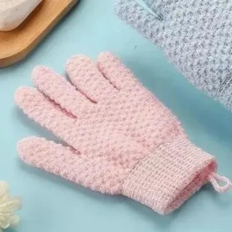 Rubbing Towel Five Finger Shower Gloves Shower Frosted Mud Shower Tools Frosted Shower Towel Scrubbing Tool Shower Gloves 1Pc