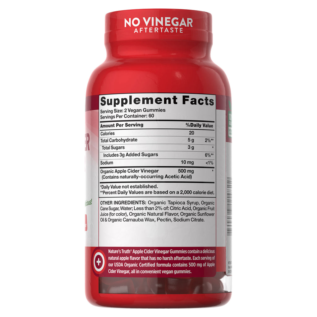 Nature'S Truth Organic Apple Cider Vinegar 500 Mg., 120 Gummies