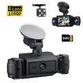 4-Channel 360° Dash Camera with 1080P Resolution, Night Vision, 24-Hour Parking Mode, and 64GB Memory Card - Front, Rear, and Interior Automotive Video Recorder