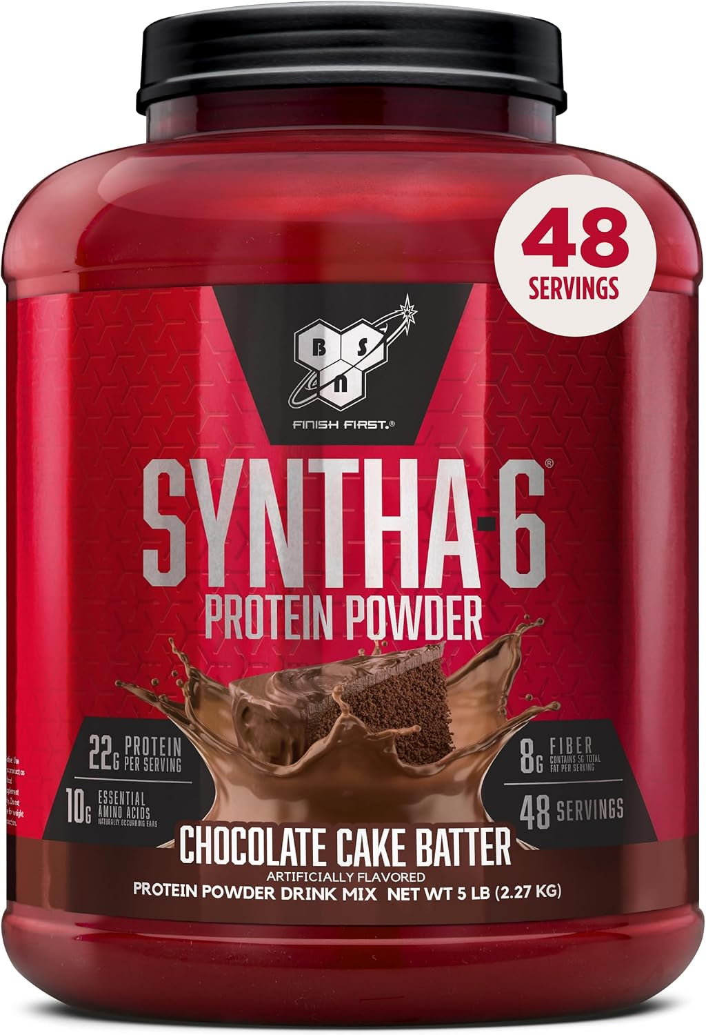 SYNTHA-6 Whey Protein Powder, Micellar Casein, Milk Protein Isolate Powder, Vanilla Ice Cream, 5 Pounds, 48 Servings (Pack of 1) - Package May Vary
