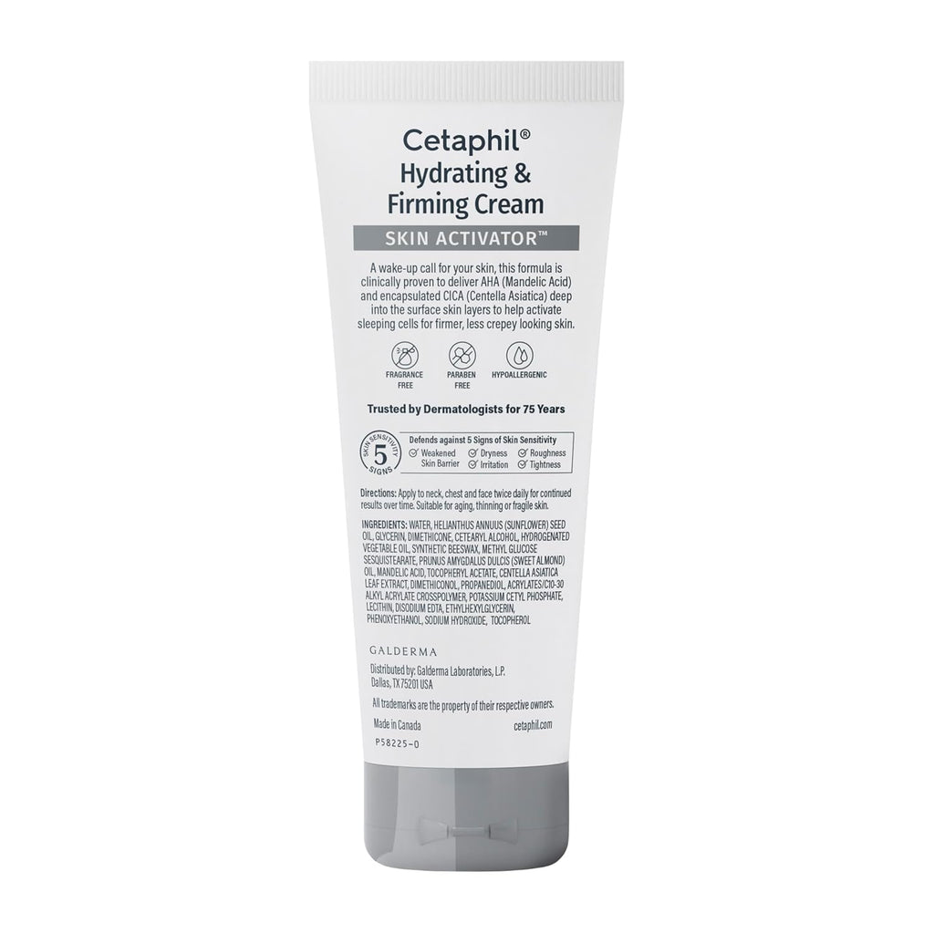 Skin Activator Firming Face & Neck Cream, AHA + CICA, 3.4 Oz | Anti-Aging Moisturizer, Hydrates and Firms Face, Neck, Chest, Mandelic Acid AHA, CICA, Dermatologist Recommended