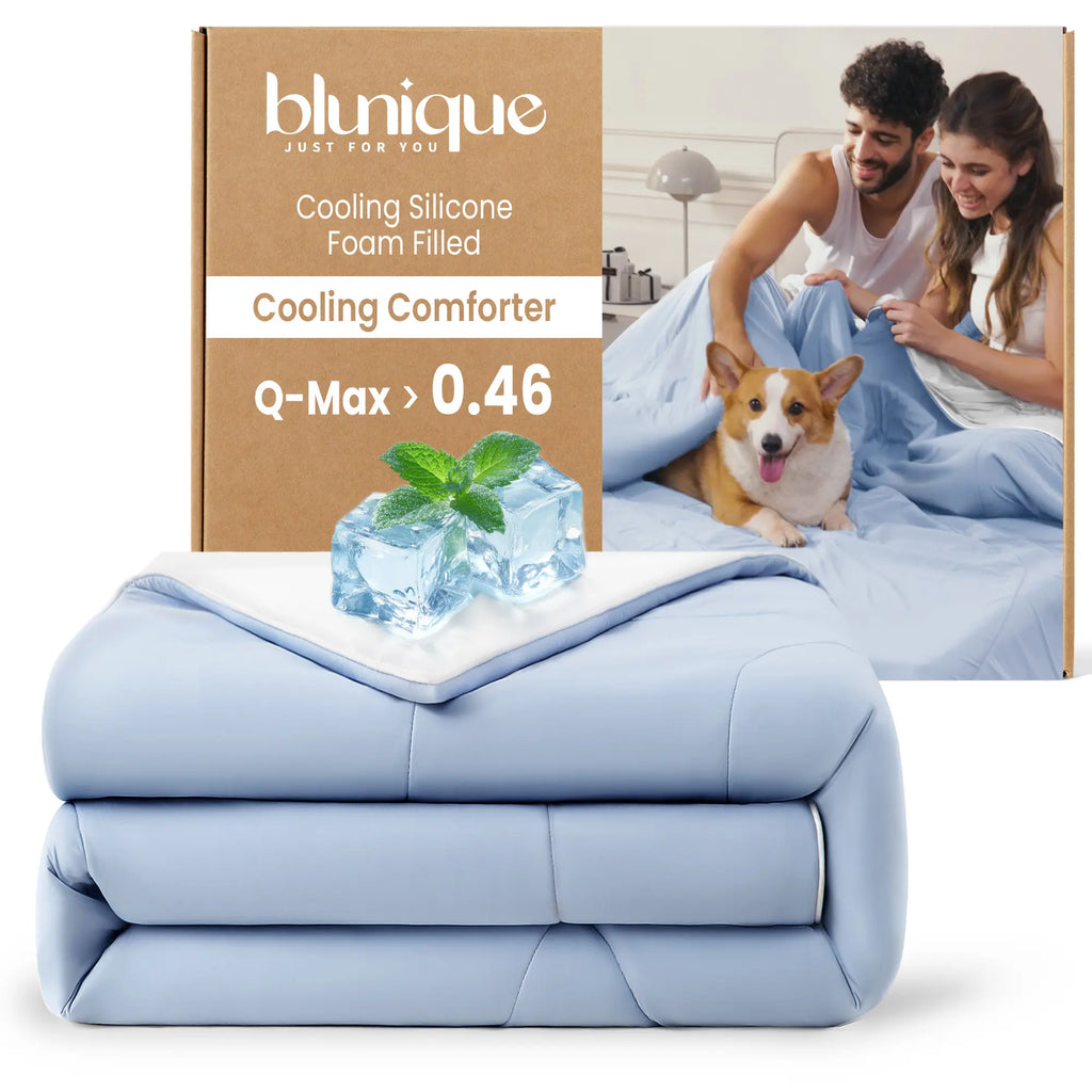 Blunique Summer Cooling Comfort for Hot Sleepers ,Ice Cream Blanket,Breathable Oversized Design, Lightweight, Rayonderived from Bamboo | Comfy Bedding|Summerwins |Teenage Bedroom Accessories, Cooling Blankets
