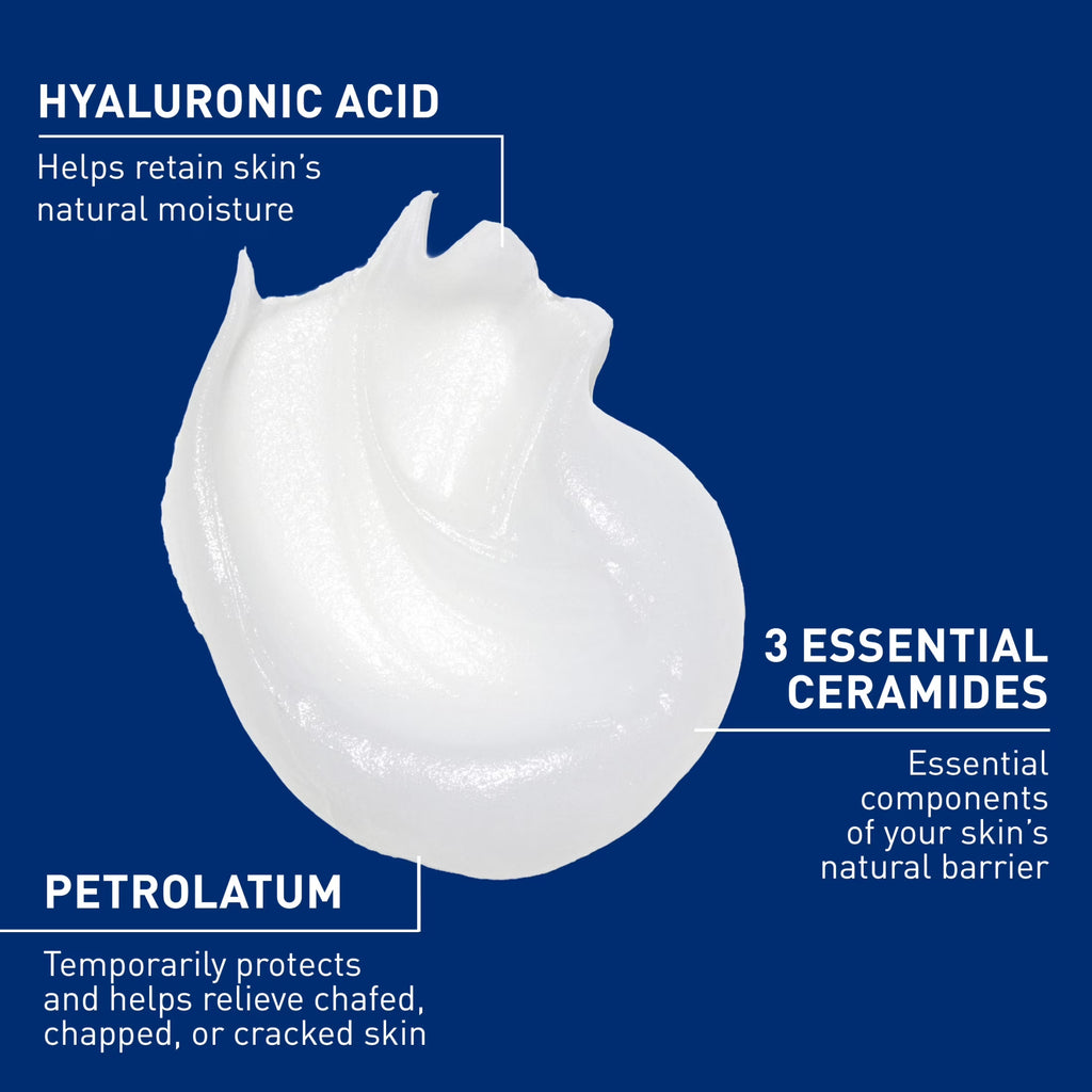 Skin Care Healing with Petrolatum for Long-Lasting Dry Cracked Skin Relief Ointment 1.89 Oz