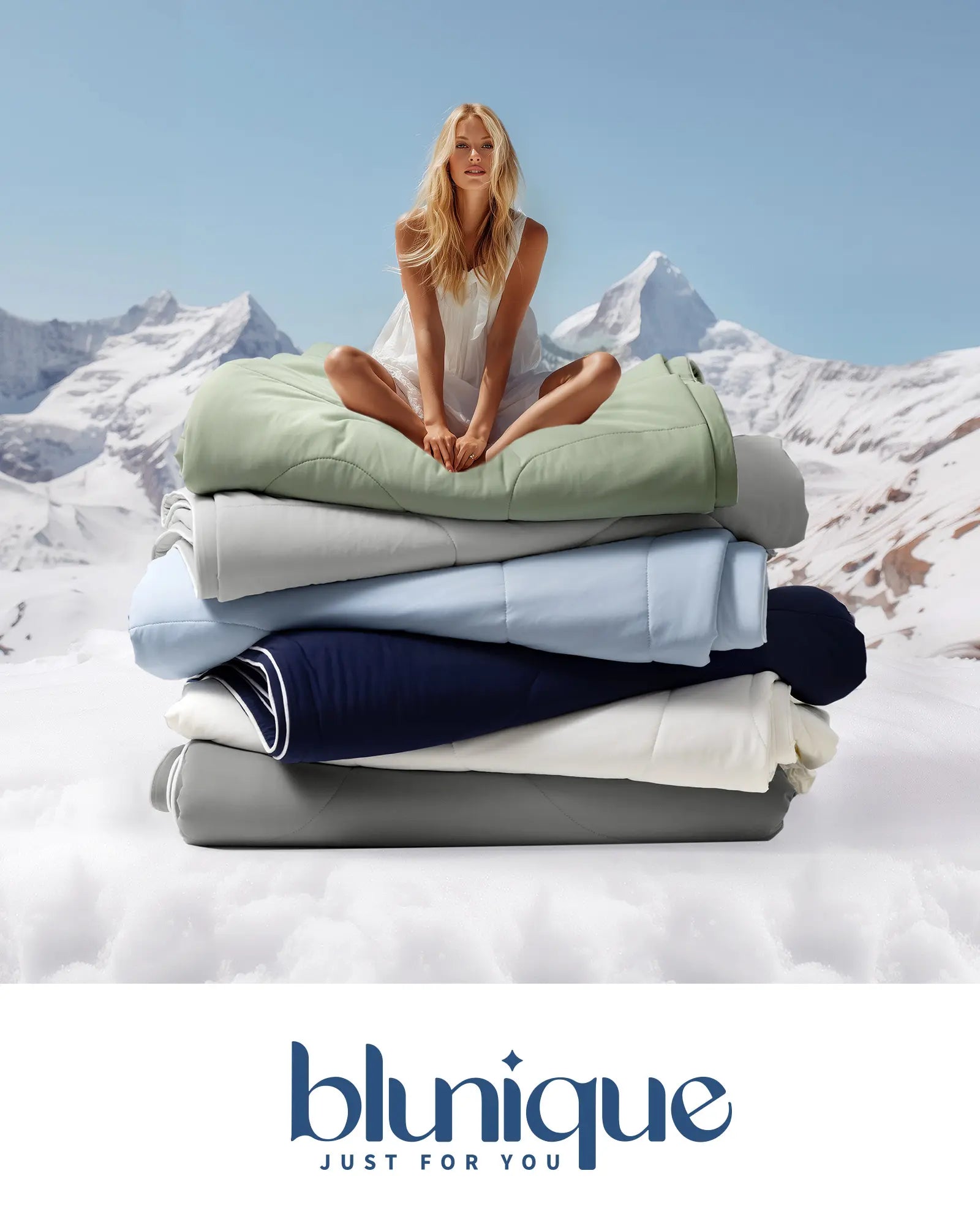 Blunique Summer Cooling Comfort for Hot Sleepers ,Ice Cream Blanket,Breathable Oversized Design, Lightweight, Rayonderived from Bamboo | Comfy Bedding|Summerwins |Teenage Bedroom Accessories, Cooling Blankets