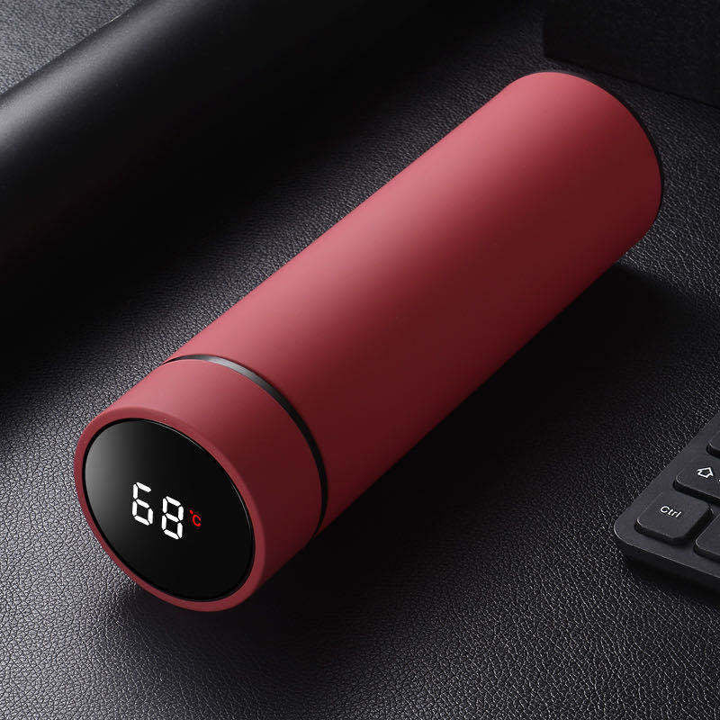 450Ml Stainless Steel Water Bottle Double Wall Vacuum Insulated with Thermometer 