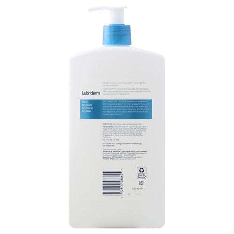 Lubriderm Daily Moisture Lotion + Pro-Ceramide, Shea Butter & Glycerin, Hydrating Face, Hand & Body Lotion, 24-Hour Moisturizer for Dry Skin, Paraben & Dye Free, Scented, Non-Greasy 24 FL OZ Pack of 3