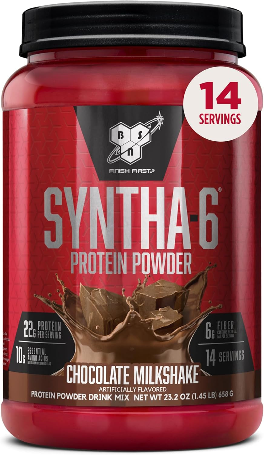 SYNTHA-6 Whey Protein Powder, Micellar Casein, Milk Protein Isolate Powder, Vanilla Ice Cream, 5 Pounds, 48 Servings (Pack of 1) - Package May Vary