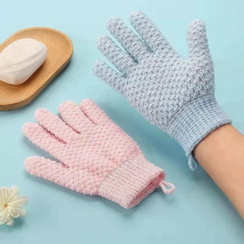 Rubbing Towel Five Finger Shower Gloves Shower Frosted Mud Shower Tools Frosted Shower Towel Scrubbing Tool Shower Gloves 1Pc