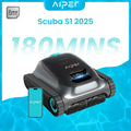 Aiper Scuba Upgrade Robotic Pool Cleaner, Wall & Waterline Cleaning, Pool Vacuum, Double Filtration, Extended 180-Min Battery Life, Smart Navigation, App Support, OTA Upgrade #Smartliving