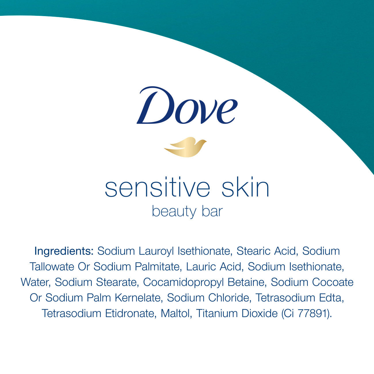 Dove Moisturizing Beauty Bar Soap Sensitive Skin, 3.75 Oz, 16 Bars