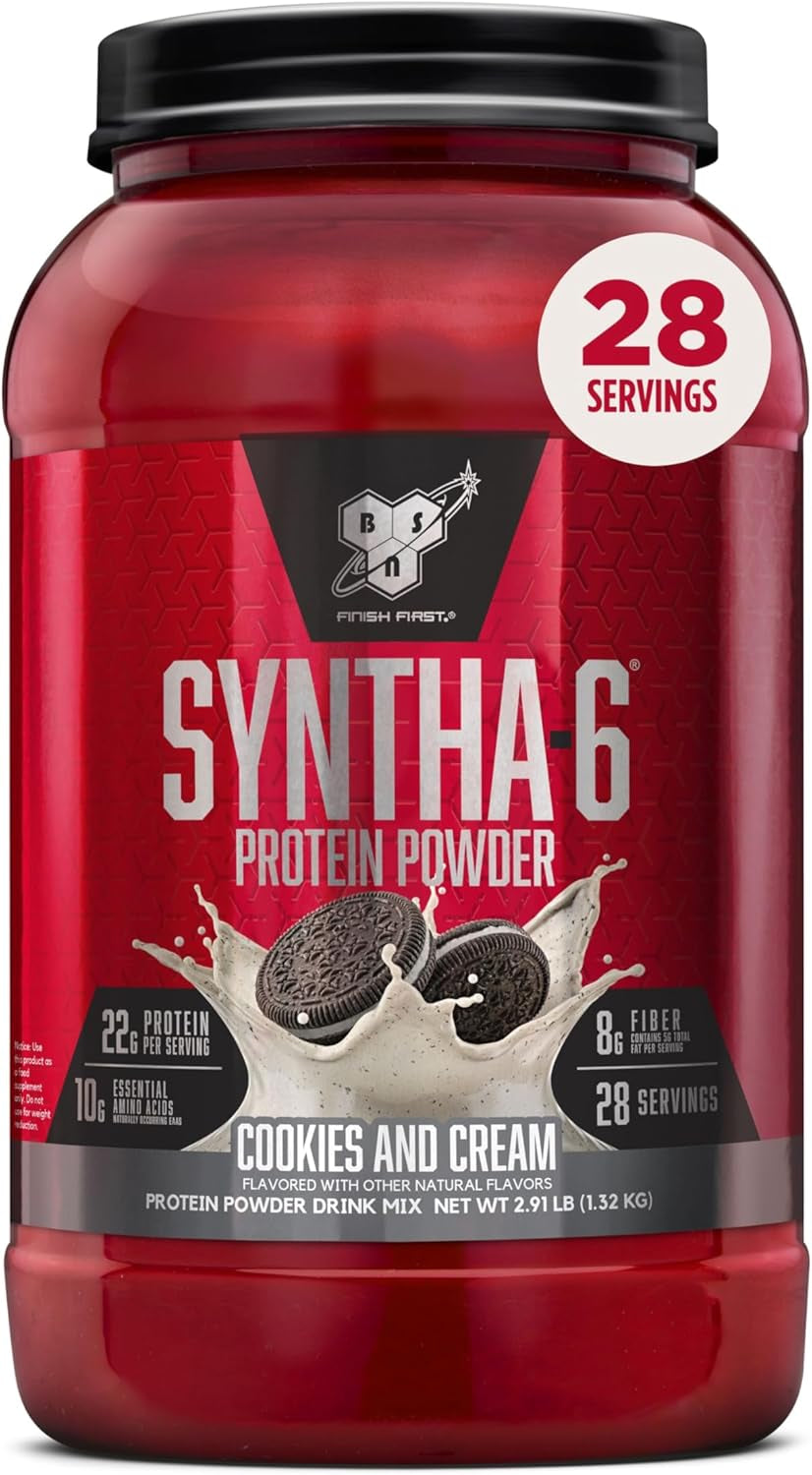 SYNTHA-6 Whey Protein Powder, Micellar Casein, Milk Protein Isolate Powder, Vanilla Ice Cream, 5 Pounds, 48 Servings (Pack of 1) - Package May Vary