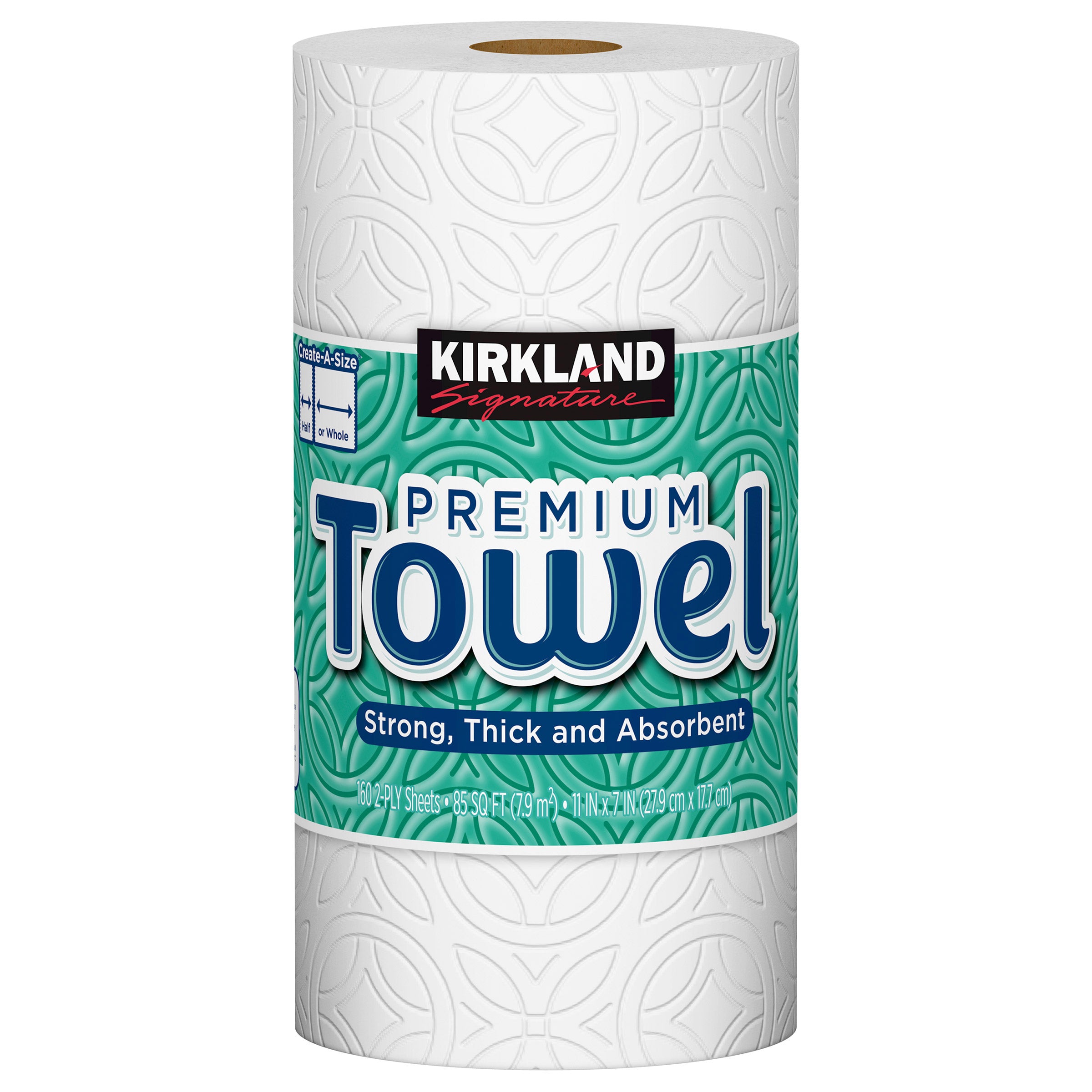 Kirkland Signature Paper Towels, 2-Ply, 160 Sheets, 12 Individually Wrapped Rolls