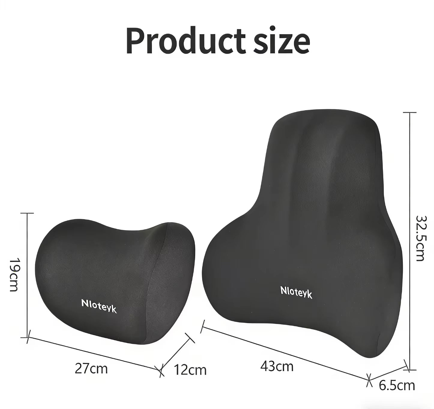 Memory Foam Car Neck Cushion Car Lumbar Support for Car Supplies Universal Neck Pillow Waist Cushion Car Seat Car Accessories