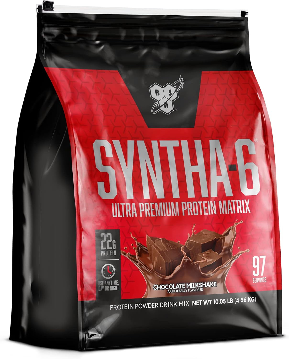 SYNTHA-6 Whey Protein Powder, Micellar Casein, Milk Protein Isolate Powder, Vanilla Ice Cream, 5 Pounds, 48 Servings (Pack of 1) - Package May Vary