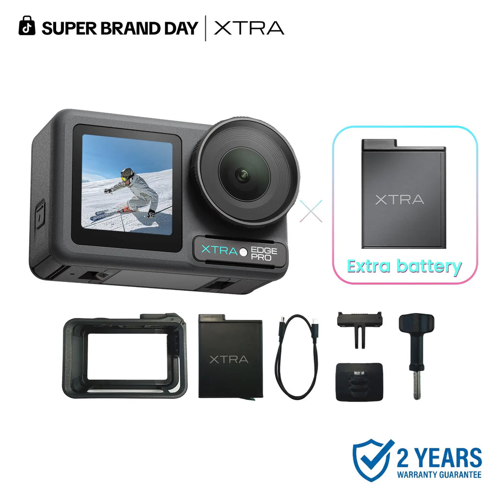 【Live Exclusive Offer】Xtra Edge Pro: 4K Action Camera with 1/1.3" Sensor & Night View