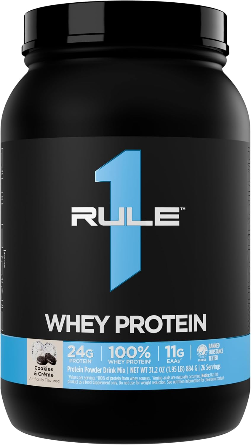 Whey Protein Powder, Banana Crème, 27 Servings | 24G Fast-Acting Protein from All-Whey Sources with Naturally Occurring Eaas & Bcaas for Workout Recovery or Anytime Use