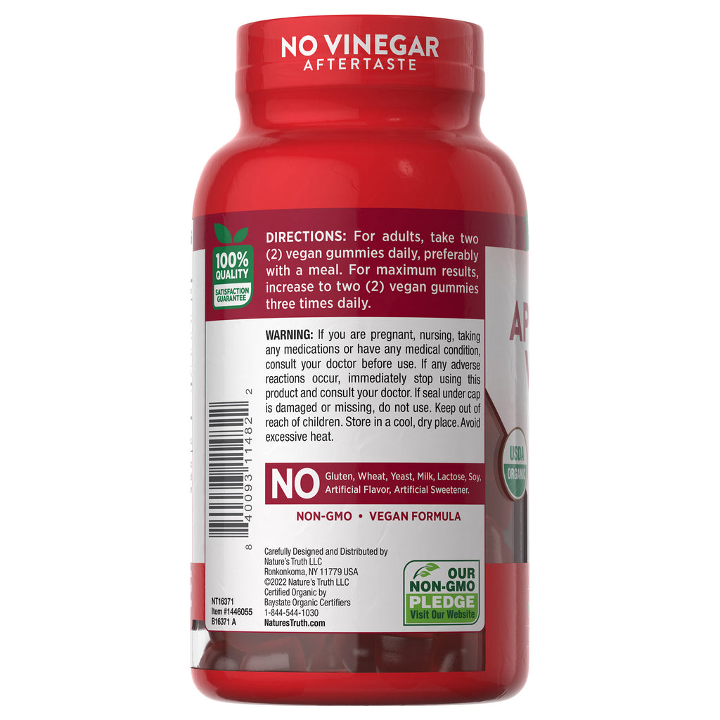 Nature'S Truth Organic Apple Cider Vinegar 500 Mg., 120 Gummies