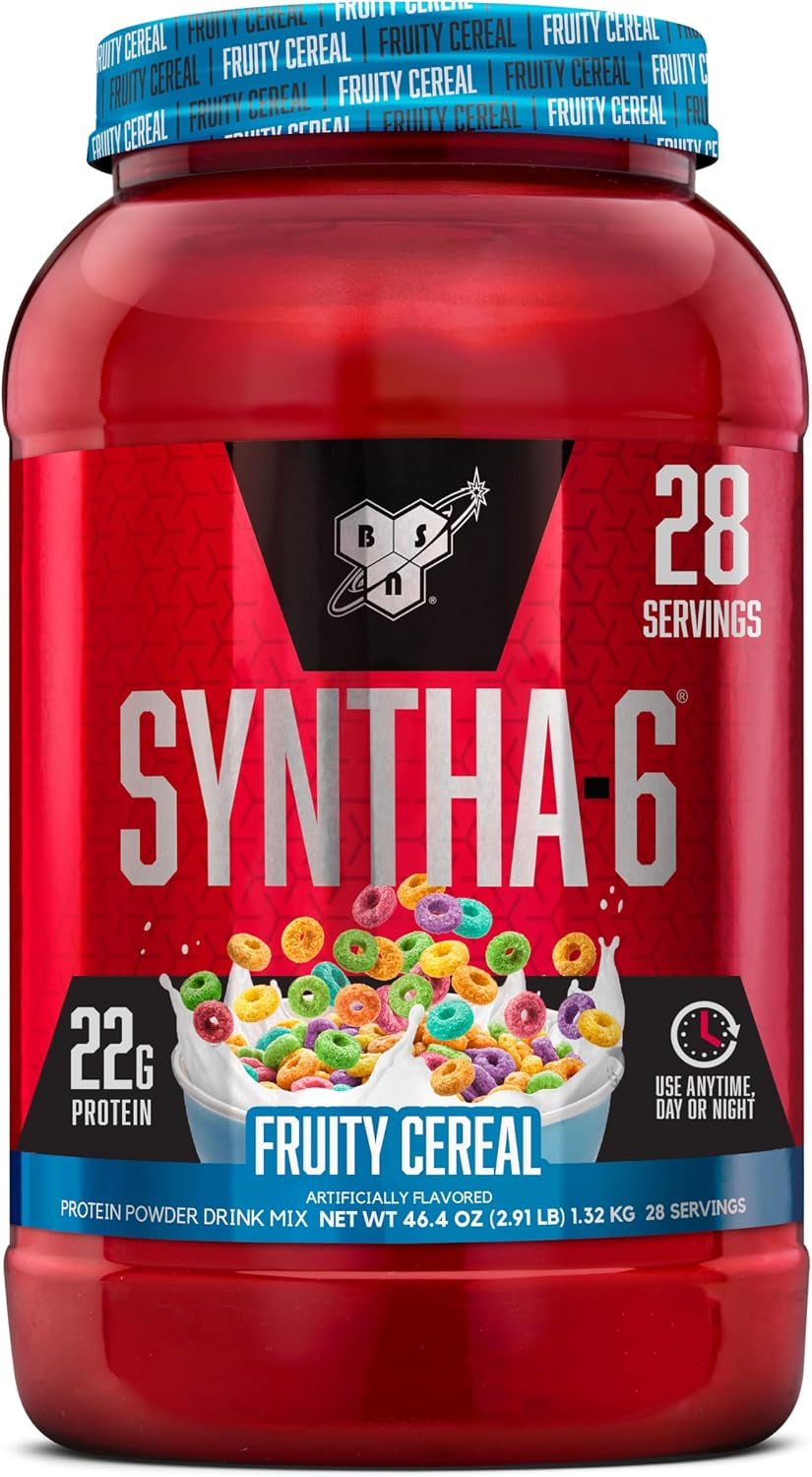 SYNTHA-6 Whey Protein Powder, Micellar Casein, Milk Protein Isolate Powder, Vanilla Ice Cream, 5 Pounds, 48 Servings (Pack of 1) - Package May Vary