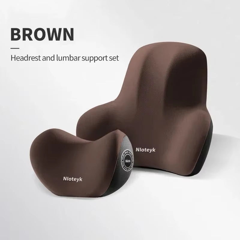 Memory Foam Car Neck Cushion Car Lumbar Support for Car Supplies Universal Neck Pillow Waist Cushion Car Seat Car Accessories