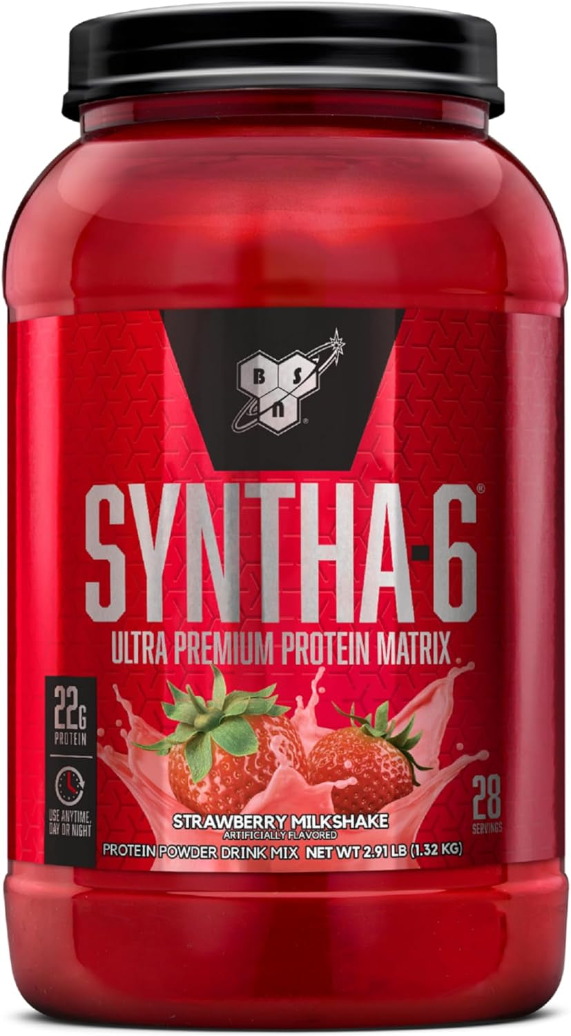SYNTHA-6 Whey Protein Powder, Micellar Casein, Milk Protein Isolate Powder, Vanilla Ice Cream, 5 Pounds, 48 Servings (Pack of 1) - Package May Vary