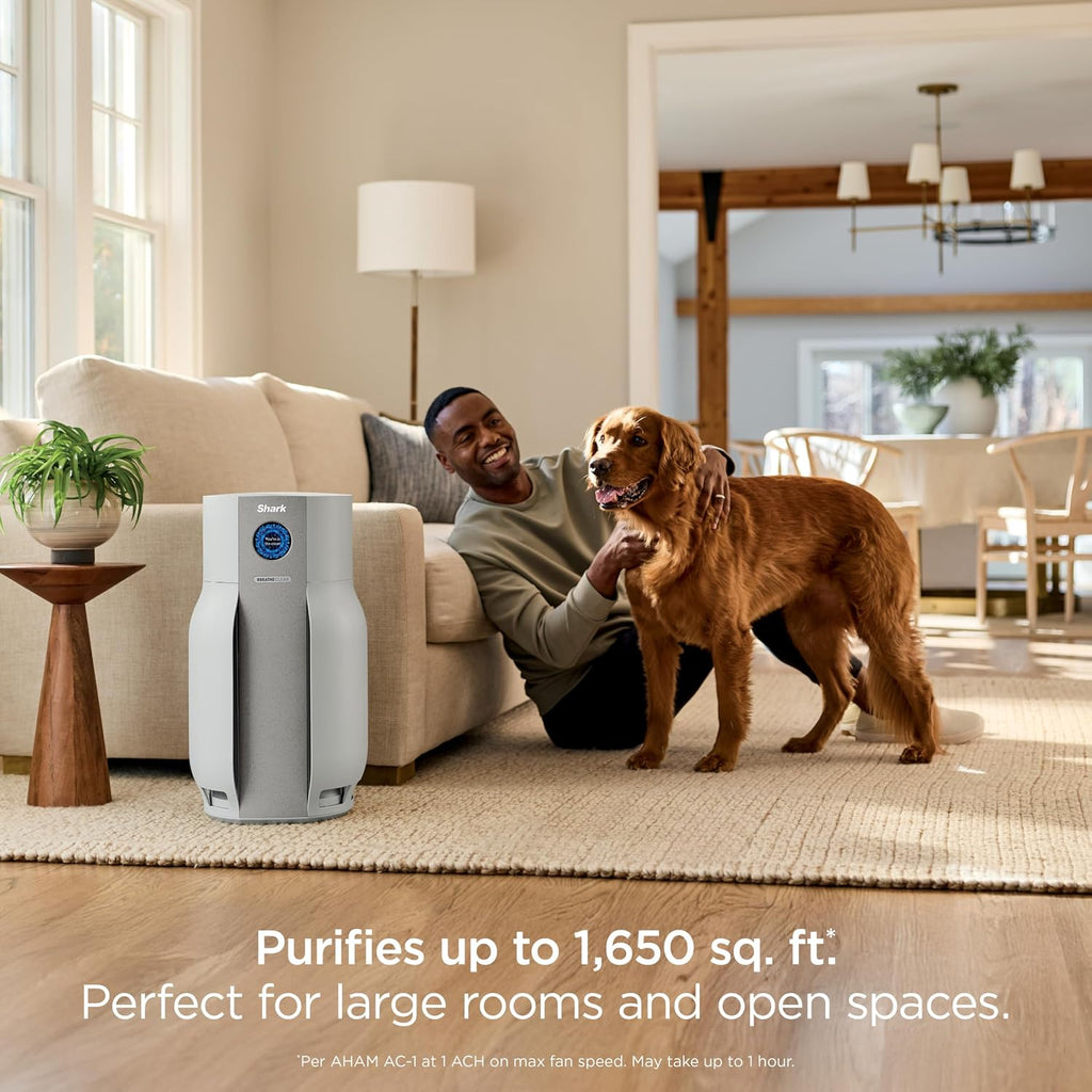 Shark Breatheclear Max, Smart Air Purifier for Whole Home or Large Room, Motion Sensing, Hepa-Exceeding in All Modes, No Filter Changes up to 6 Years, Dove, HP362 (2026)