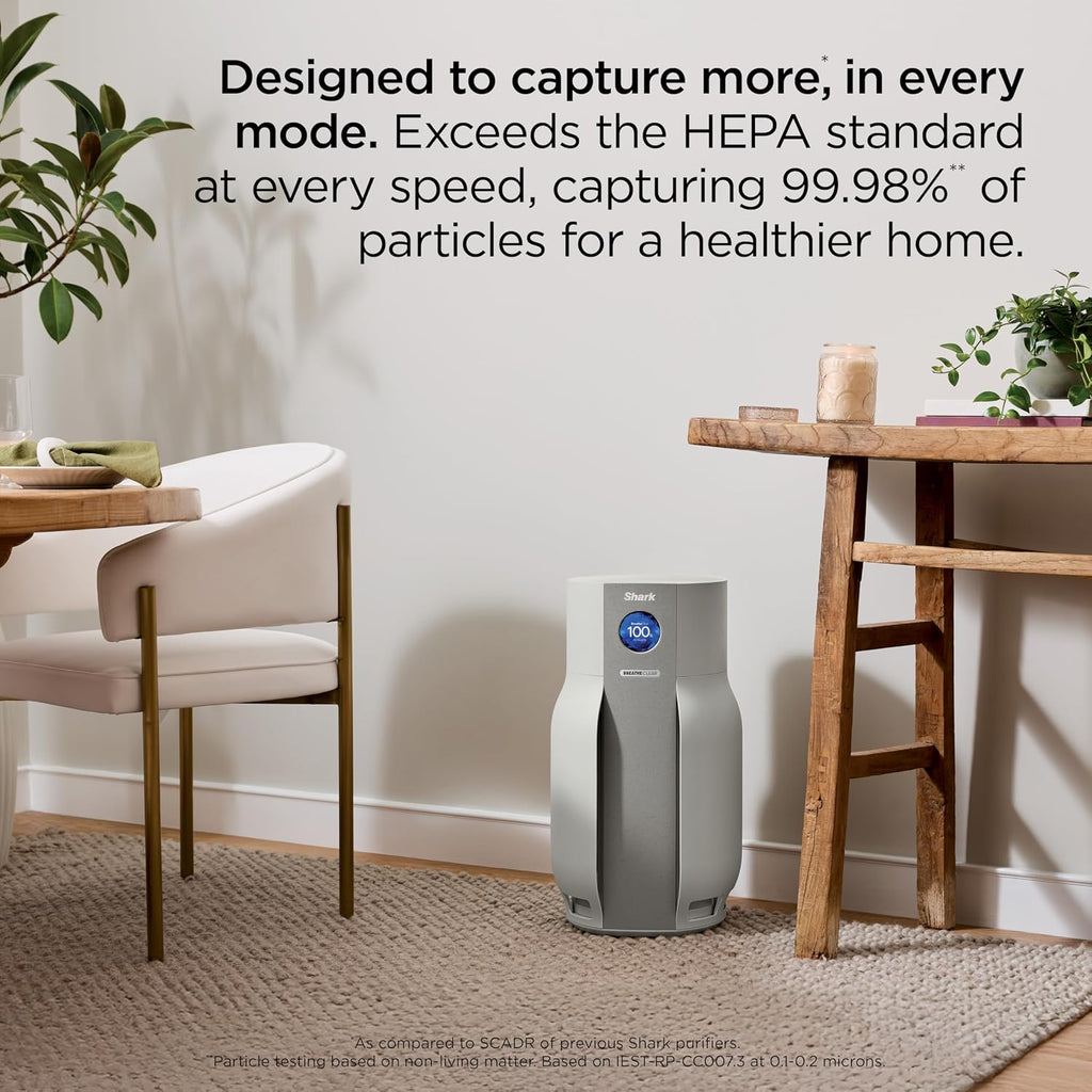 Shark Breatheclear Max, Smart Air Purifier for Whole Home or Large Room, Motion Sensing, Hepa-Exceeding in All Modes, No Filter Changes up to 6 Years, Dove, HP362 (2026)