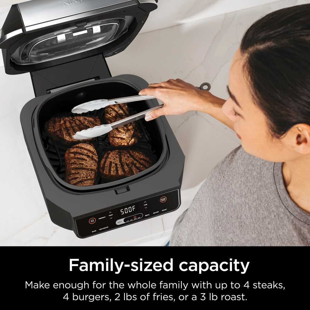 Ninja Foodi 6-In-1 Indoor Grill & 4-Qt Air Fryer with Roast, Bake, Broil, Dehydrate (2Nd Gen) - EG201