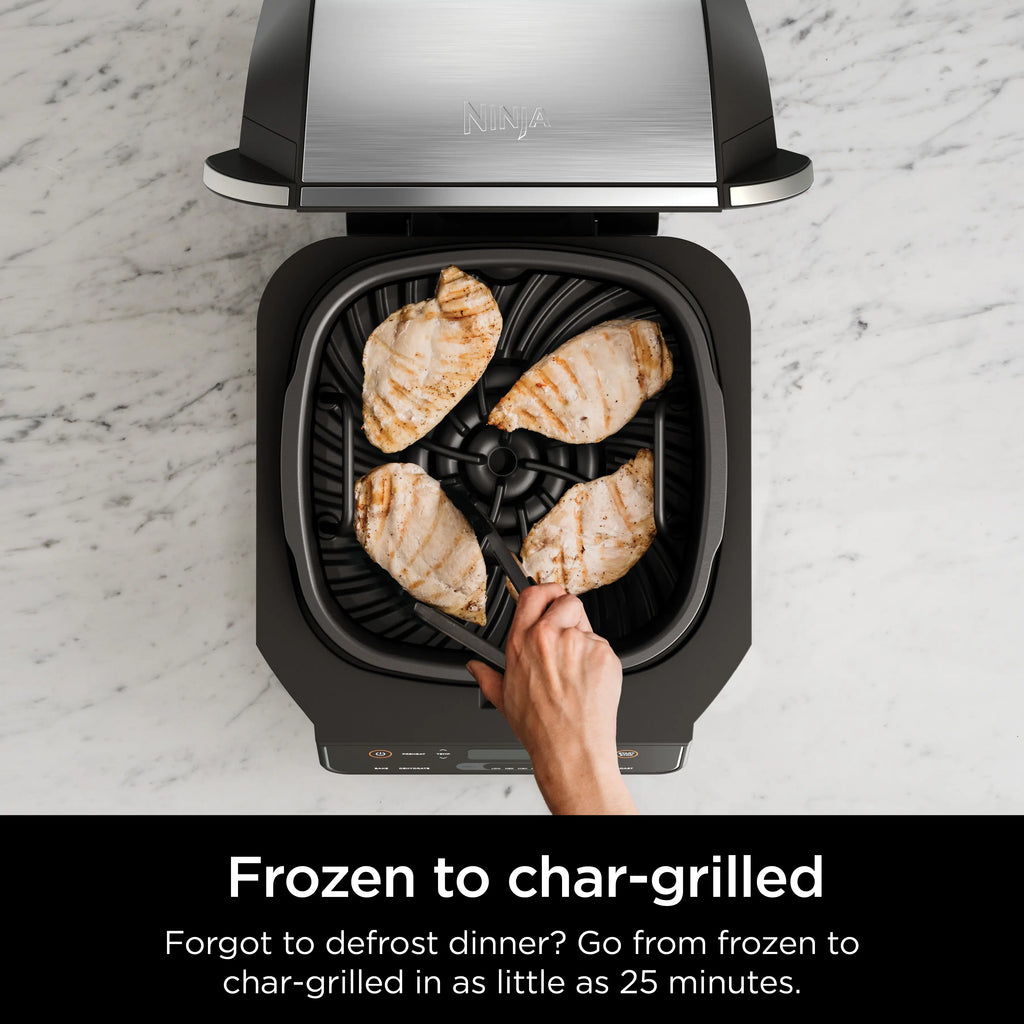 Ninja Foodi 6-In-1 Indoor Grill & 4-Qt Air Fryer with Roast, Bake, Broil, Dehydrate (2Nd Gen) - EG201