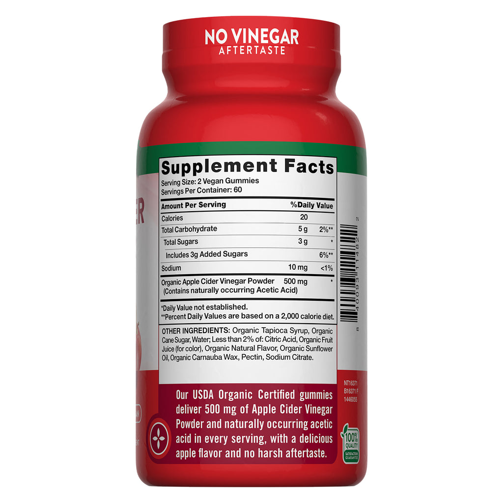 Nature'S Truth Organic Apple Cider Vinegar 500 Mg., 120 Gummies