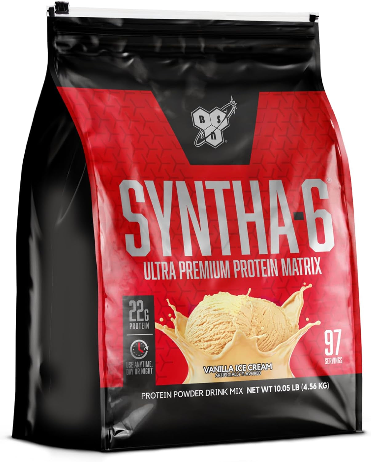 SYNTHA-6 Whey Protein Powder, Micellar Casein, Milk Protein Isolate Powder, Vanilla Ice Cream, 5 Pounds, 48 Servings (Pack of 1) - Package May Vary