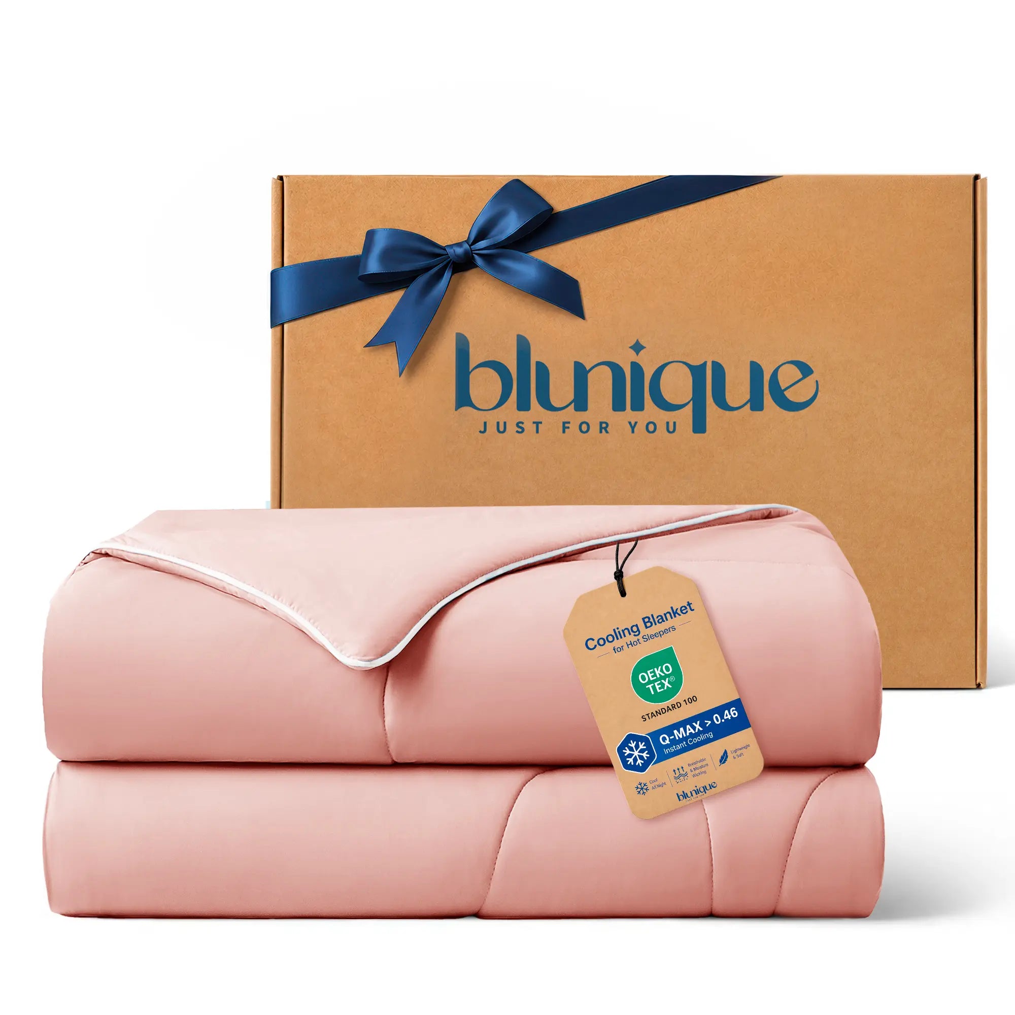 Blunique Summer Cooling Comfort for Hot Sleepers ,Ice Cream Blanket,Breathable Oversized Design, Lightweight, Rayonderived from Bamboo | Comfy Bedding|Summerwins |Teenage Bedroom Accessories, Cooling Blankets