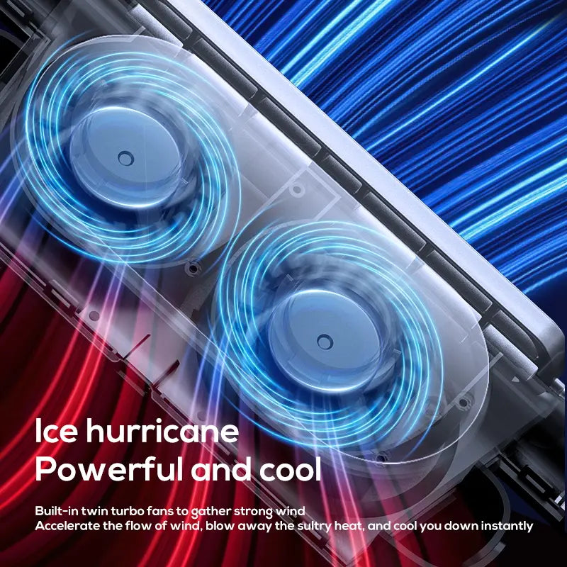 Joytutus Portable Car Seat Fan 3 Speeds Adjustable Car Headrest Cooling Air Fan USB Powered Air Cooling Fan for Front Rear Seat Passenger 3000Mah