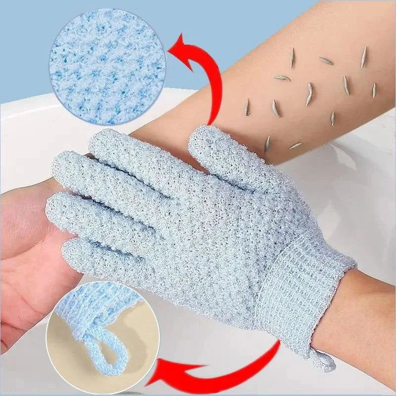 Rubbing Towel Five Finger Shower Gloves Shower Frosted Mud Shower Tools Frosted Shower Towel Scrubbing Tool Shower Gloves 1Pc