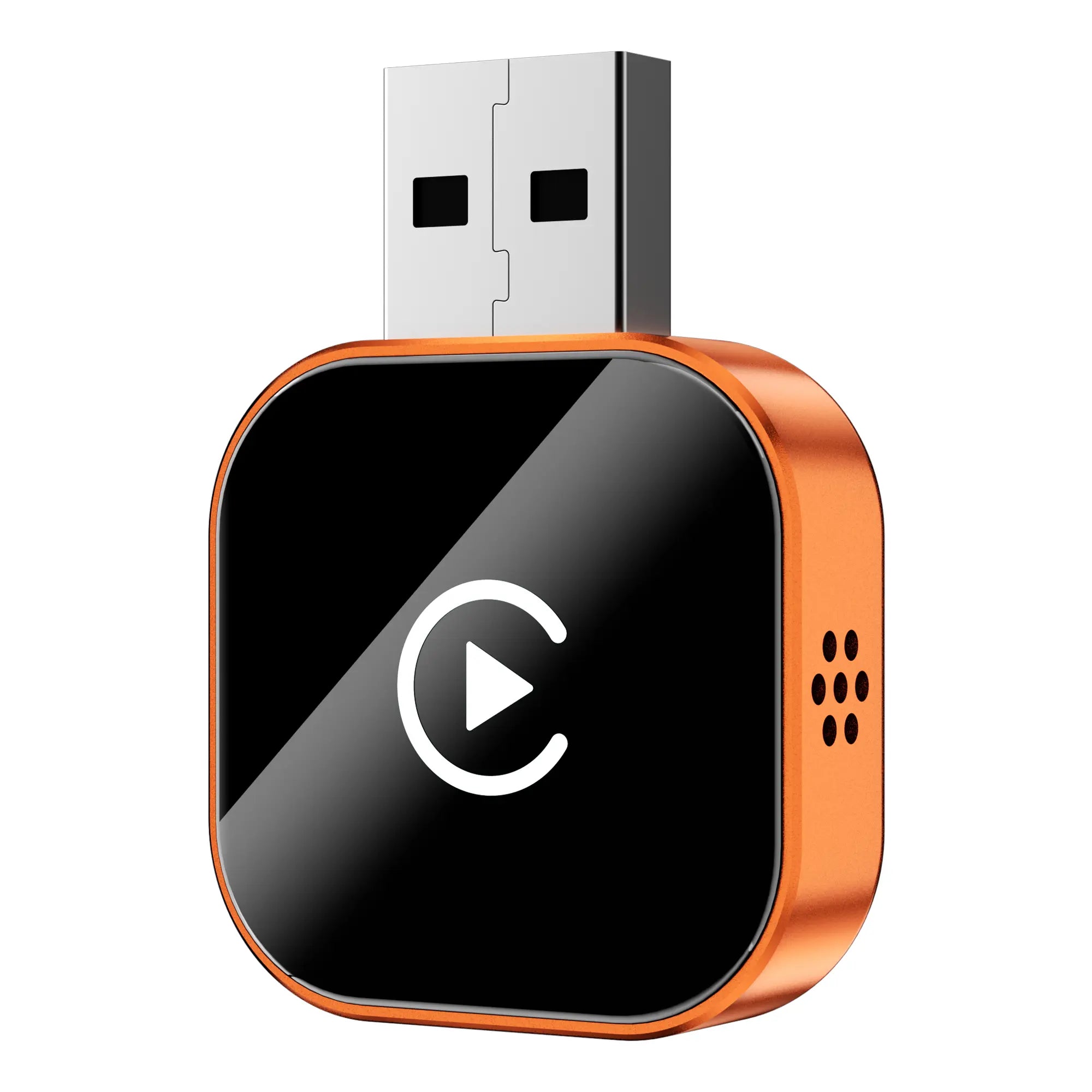 【Yurnlv】 New 2026 Carplay Wireless Carplay Adapter for Iphone/Android, Orange, Hands-Free Calls, Wireless Adapter, Electronic Charger, Carplay Adapter