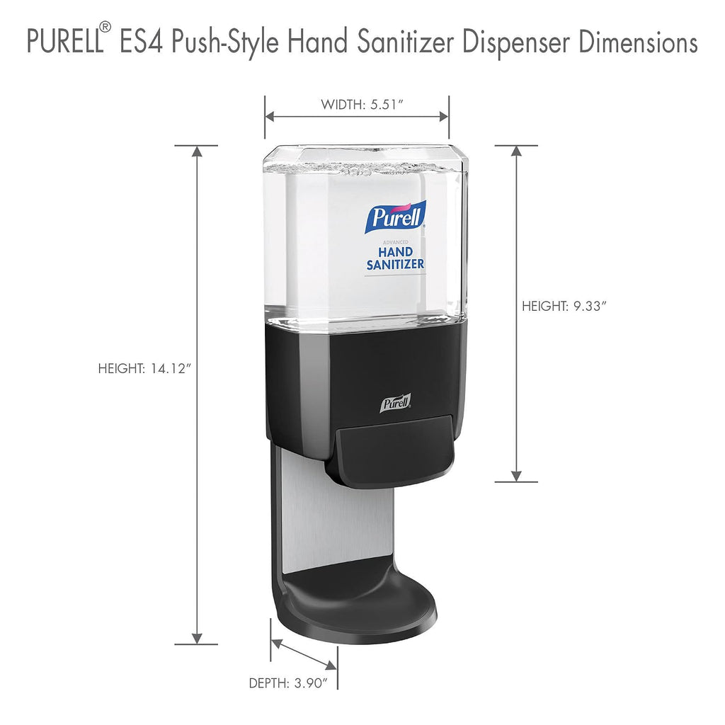ES4 Manual Hand Sanitizer Dispenser, Graphite, Compatible with 1200 Ml  ES4 Hand Sanitizer Refills (Pack of 1) - 5024-01