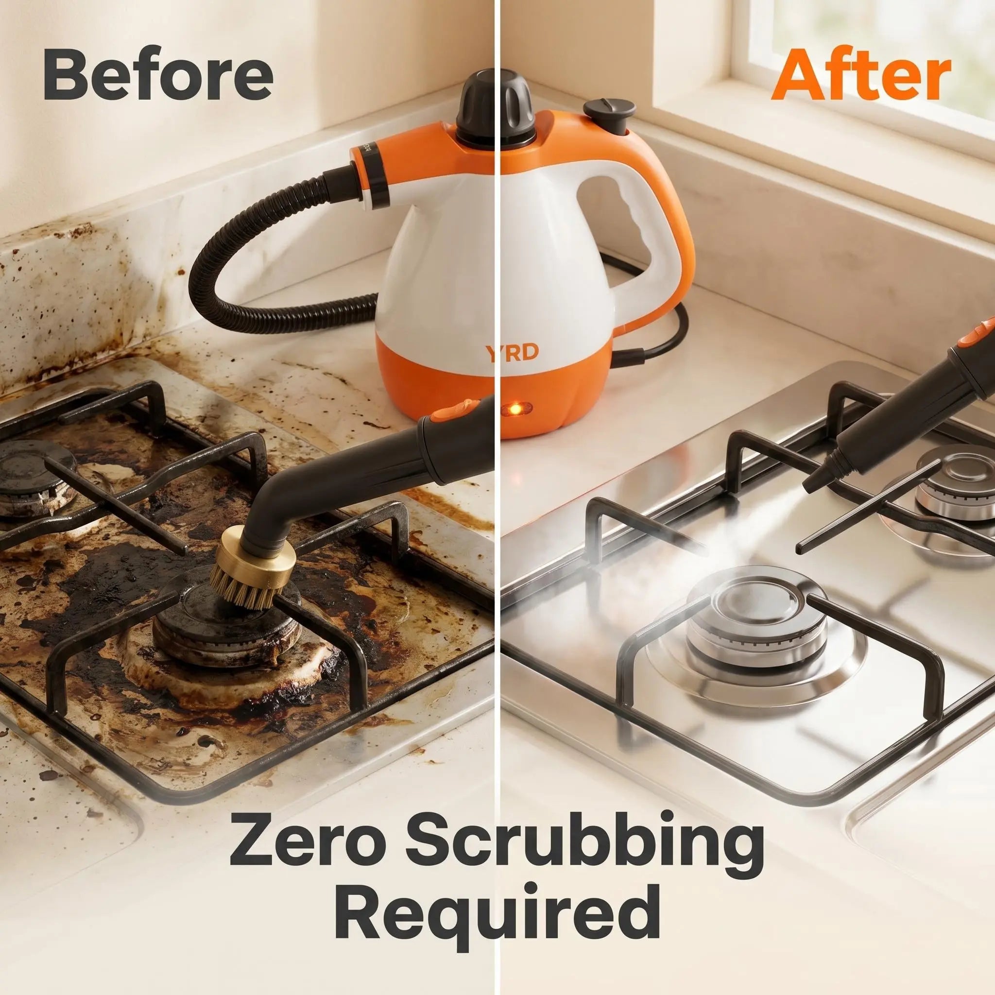 High Temp Portable Steam Cleaner - Antibacterial Multi-Use Machine with Multiple Accessories, No Scrubbing Needed, Lightweight Size Mop Steamer, Steam Floor Cleaner, Floor Cleaning Tool for Home & Car Deep Cleaning House