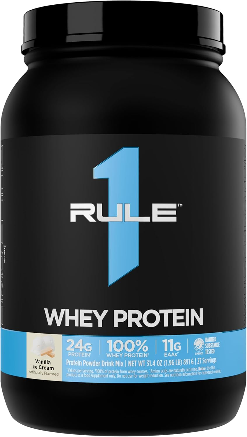 Whey Protein Powder, Banana Crème, 27 Servings | 24G Fast-Acting Protein from All-Whey Sources with Naturally Occurring Eaas & Bcaas for Workout Recovery or Anytime Use