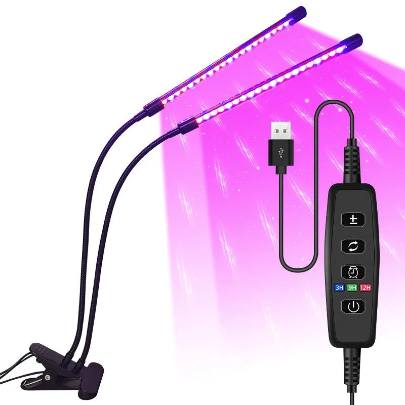 Grow Light Full Spectrum Timer Setting Hydroponic Greenhouse 3H/9H/12H