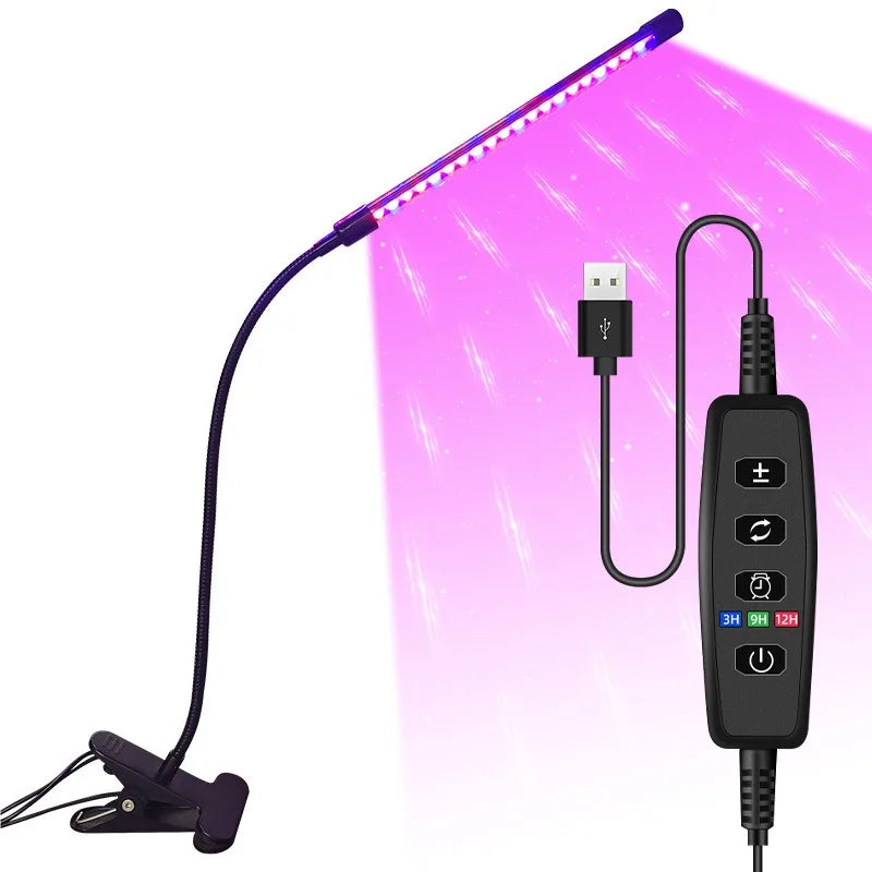 Grow Light Full Spectrum Timer Setting Hydroponic Greenhouse 3H/9H/12H