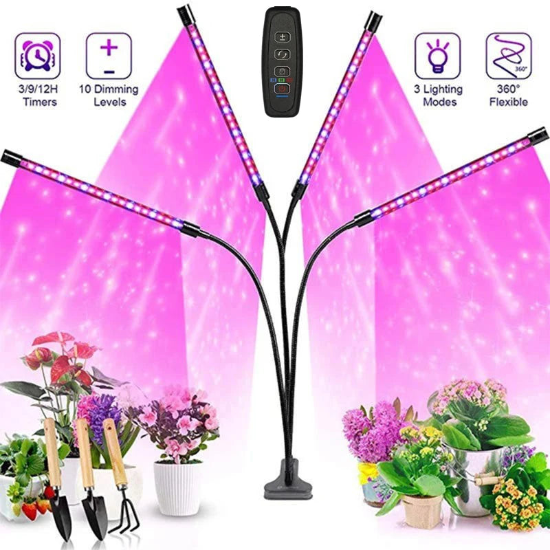 Grow Light Full Spectrum Timer Setting Hydroponic Greenhouse 3H/9H/12H