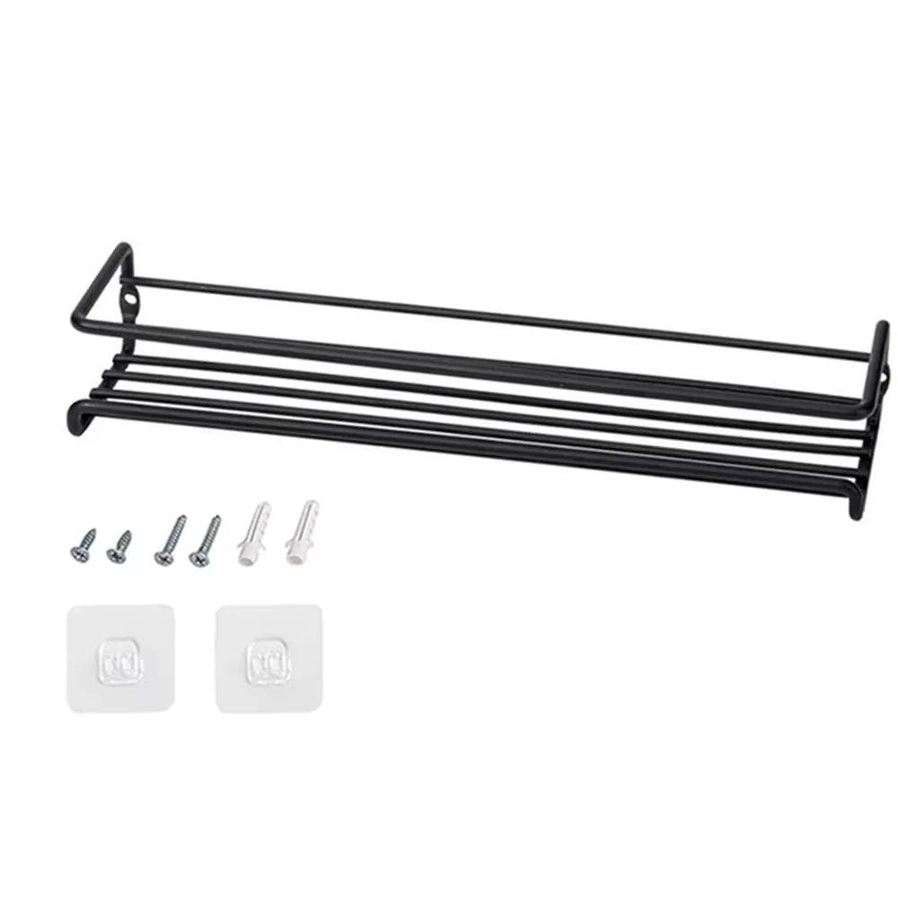 4/2PCS Spice Rack Organizer Wall Mount Storage Racks Space Saving Metal Seasoning Racks Kitchen Cabinet Door Spice Jar Organizer