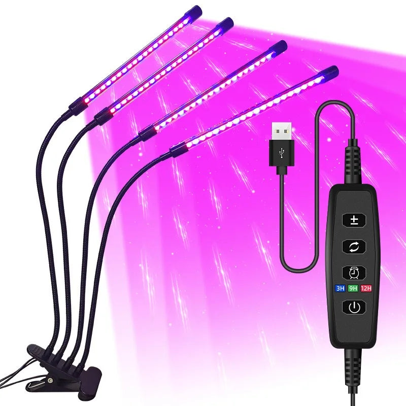 Grow Light Full Spectrum Timer Setting Hydroponic Greenhouse 3H/9H/12H