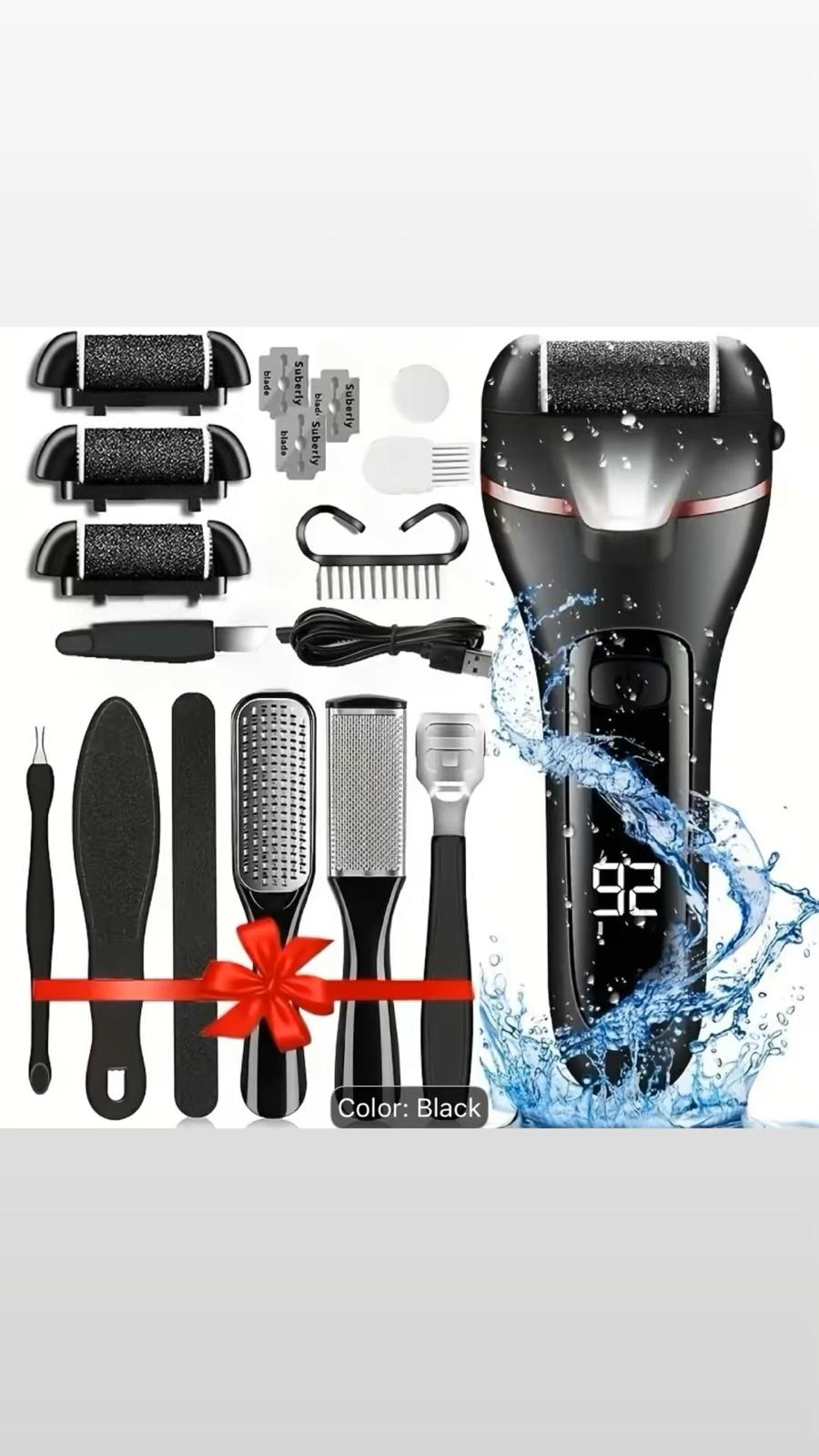 Electric Callus Remover for Feet – Rechargeable Waterproof Pedicure Machine with LED Display- LEGACY 5M